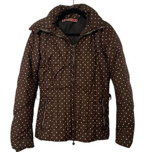 AUTHIER Italy Designer Brown Polka Dot Women's Jacket 10